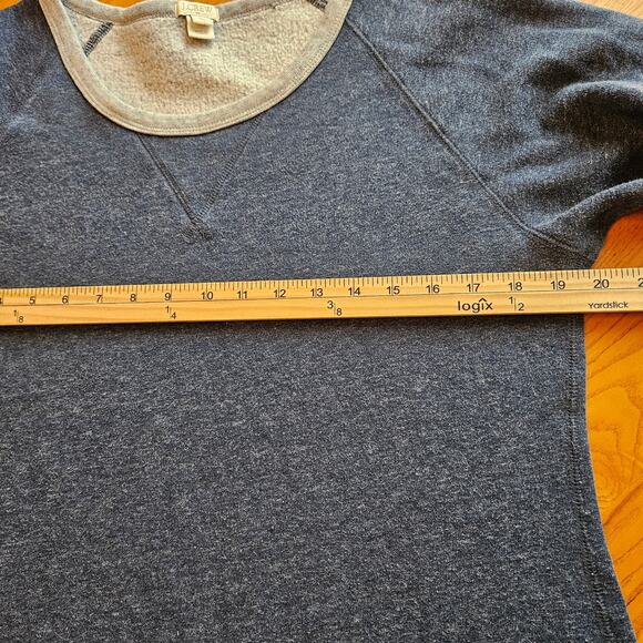 J. Crew Womens 3/4 Sleeve Fleece Cozy Casual Sweatshirt Shift Dress Size L - Picture 8 of 12